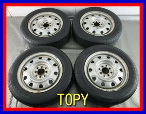 ■中古タイヤホイール■　TOPY 15インチ 5.5J +45 4H 100 114.3 TOYO SD-7 185/65R15 88S スチール 夏 S 激安 送料無料 J915