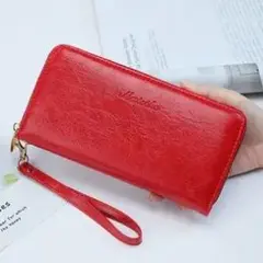 レディースロング手に赤い財布【新品未使用】