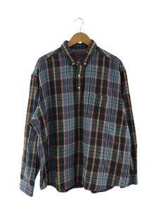 Supreme◆23SS/Pullover Plaid Flannel Shirt/プルオーバーシャツ/L/ブルー
