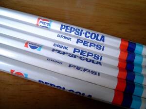 ペプシ　鉛筆　PEPSI　6本　未使用　1970年代 ◆ 企業物　　日本宣伝鉛筆　製　ノベルティ　非売品