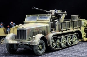 1/35 ドイツ軍 ８ｔハーフトラック（3.7ｃｍ対空機関砲・3.7ｃｍＦｌａｋ36）Ｓｄ．ｋｆｚ 制作完成品