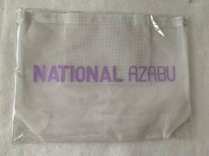 ナショナル麻布 オリジナル メッシュバッグ★ホワイト×パープル★未使用品 / National Azabu Supermarket
