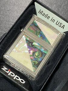 zippo シェル 特殊加工 シルバー 希少モデル 2008年製 ケース 保証書付き