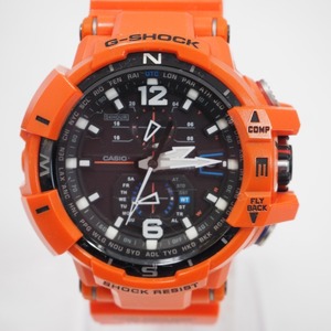 Th959443 カシオ 腕時計 G-SHOCK SKY COCKPIT GW-A1100R-4AJF スカイ コックピット オレンジ系 クォ―ツ メンズ CASIO 美品・中古