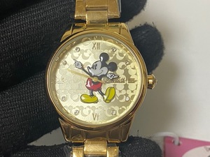 インガソール INGERSOLL ディズニー Disney ミッキーマウス Mickey Mouse デザイン ゴールド 腕時計 展示未使用品 