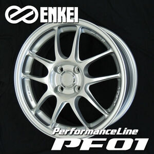 送料無料 13系ノート ENKEI エンケイ パフォーマンスラインPF01 PF01 スパークルシルバー 205/45R17 ファルケン ジークス タイヤセット