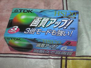 TDK VHSビデオテープ HS120 3巻 新品 送料.無料