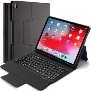 iPad Pro11 2018年仕様 Bluetooth キーボード 一体型 ペンホルダー収納付き TPUケース兼カバー ブラック