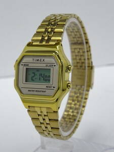 (つ-U-620)TIMEX タイメックス 腕時計 TW2T48400 デジタル レディース レザー 動作品 中古