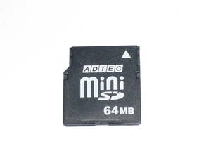 動作保証！ADTEC miniSDカード 64MB