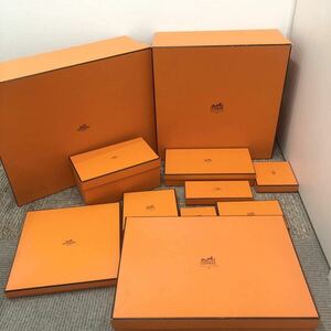 1円〜 おまとめ HERMES エルメス 空箱 空き箱 ボックス BOX オレンジ 保存箱 小物 合計11点 ②