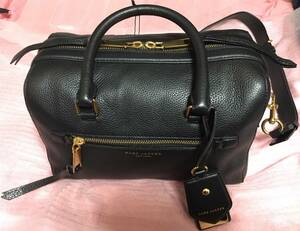 マークジェイコブス MARC JACOBS RECRUIT BAULETTO 2WAY 黒 ハンドバッグ ショルダーバッグ ブラック 牛革 ボストン レザー M0008894