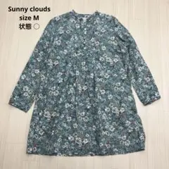 ● Sunny clouds サニークラウズ 総柄 花柄 ミニ ワンピース M