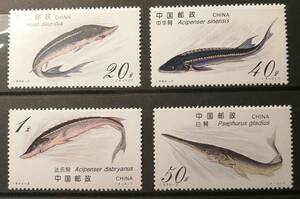 中国 魚(4種) MNH 