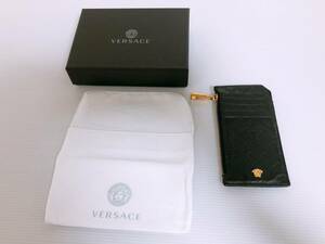 箱付き VERSACE　ヴェルサーチ　コインケース　小銭入れ　パスケース　メデューサ　ブラック&ゴールド