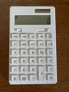 無印良品 普通電卓 ホワイト 白 12桁 シンプル おしゃれ 