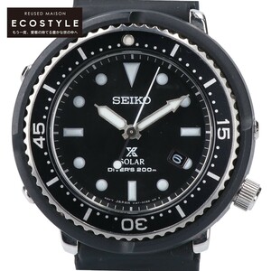 【美品】SEIKO セイコー ｘLOWERCASEローワーケース V147-0CA0 STBR007 PROSPEX 限定2000本 ソーラー ダイバーズウォッチ ブラック メンズ