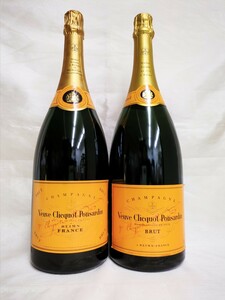 ♪1円〜Veuve Clicquot（ヴーヴ クリコ）イエローラベル ブリュット マグナムボトル 12％ 1500ml ×２本