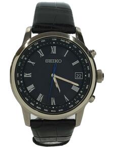 SEIKO◆ソーラー腕時計/アナログ/-/BLK/BLK/7B27-0AH0