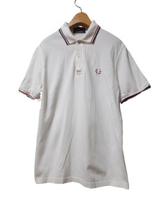 英国製:フレッドペリーFRED PERRY:半袖ポロシャツ:鹿の子:used:MEN