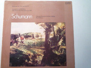 SB61 東独ETERNA盤LP シューマン/交響曲第3番、序曲「メッシーナの花嫁」 マズア/LGO