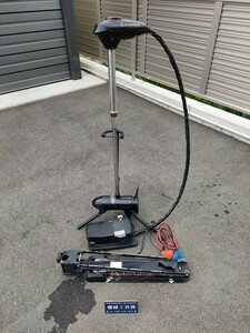 №02【エレキモーター[フットコン]】モーターガイドエナジー12V46lbs5段階変速36インチシャフト長、01マウント付き