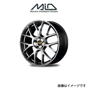 MID RMP 027F アルミホイール 1本 MPV LY3P(18×7J 5-114.3 INSET48 ハイパーメタルコート/ミラーカット)