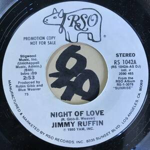 試聴 JIMMY RUFFIN NIGHT OF LOVE 新品未使用 バックはビージーズ BEE GEES 1980 