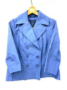 13961*0.5　Blue　les copains　レコパン　ジャケット　サイズ40　七分丈　ブルー系　アウター　レディース