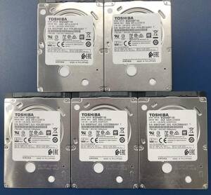 1円スタート　東芝 SATA HDD 1TB 5本　使用時間0時間