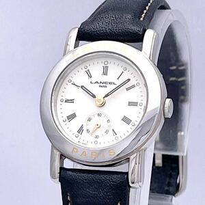 LANCEL ランセル PARIS 4640-E63948 腕時計 ウォッチ クォーツ quartz スモセコ 銀 シルバー P244