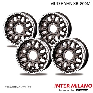 INTER MILANO/インターミラノ MUD BAHN XR-800M ホイール 4本【16×5.5J 5-139.7 INSET20 グロスブロンズリムポリッシュ】