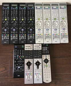 NEC PCテレビ リモコン RXT9000-1301EC /RXT9000-1313EC/RRC9000-9851EC/RC-1210/などまとめ12本セット 動作未確認