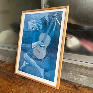 Pablo Picasso/パブロ ピカソ「老いたギター弾き」ポスター アート インテリア ディスプレイ 額装 digjunkmarket