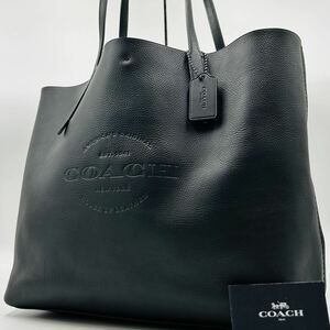 1円【入手困難品】 定価10万円 コーチ COACH トートバッグ ビジネスバッグ ブリーフケース A4 2way レザー メンズ レディース ブラック 黒