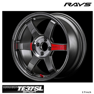 送料無料 レイズ VOLK RACING TE37 SAGA SL (17inch Import) 7.5J-17 +36 4H-98 (17インチ) 4H98 7.5J+36【1本単品 新品】