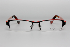 【新品・未使用】ZiO ジオ メタル ナイロール ブラックマット/スケルトン赤の点模様 男女共用 Z163 COL.14