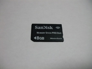 memory stick pro duo　8GB　SanDisk　フォーマット済み　送料63円～　メモリーカード MSPD　メモリースティックプロデュオ