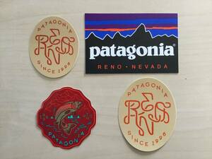 patagonia ロゴ ステッカー RENO 4枚セット 送料込み!! パタゴニア シール アメリカ 米国 レア!! キャンプ アウトドア