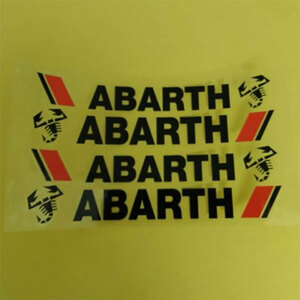 ABARTH 　アバルト　 ステッカー ４個組(黒文字）