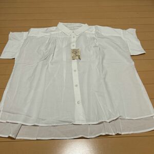 新品未使用　無印良品　MUJI テンセルコットンギャザー半袖シャツ　XL