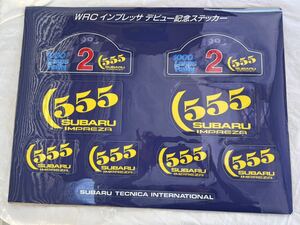 ◆レア未使用◆ WRCスバルインプレッサ　デビュー記念ステッカー　５５５ステッカー◆A-3423