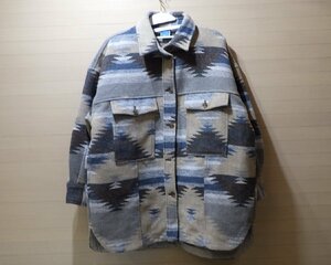 B391-43476 Ocean Pacific オーシャン パシフィック レディース シャツ 【L】サイズ カラー:BRN 長袖 柄 厚手 アウター 上着