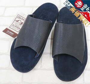 2S9225/未使用品 ISLAND SLIPPER BULL HIDE SLIDE アイランドスリッパ スエードレザースライド サンダル