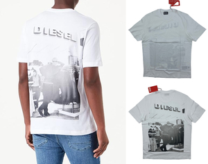 【サイズ選択】23年春夏モデル■定価11000円■DIESEL■ディーゼル■バックプリント半袖Tシャツ■ホワイト■クルーネックTシャツ