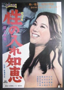 ★「性の入れ知恵」映画ポスター　大月麗子　1970年　新藤考衛