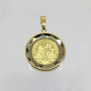 ◎中古美品◎１８金枠　25分の1オンス　純金コイン　ペンダント