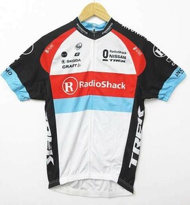 【新品】レプリカ Radio Shack サイクリングユニフォーム サイクリングジャージ ジップアップ ユニフォーム 自転車 L ■L18016SSA