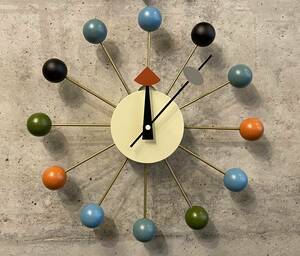 Ball clock multi color/ボールクロック マルチカラー(検,midcentury,ミッドセンチュリー,イームズ,ビンテージ,50