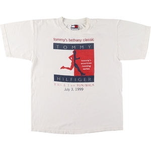 古着 90年代 トミーヒルフィガー TOMMY HILFIGER 半袖 プリントTシャツ USA製 メンズL ヴィンテージ /eaa443383